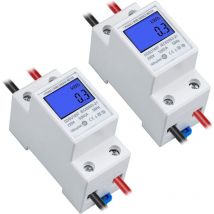 Paryou - Compteur électrique Monophasé 5-80A 230V 50Hz Compteur d'énergie électrique Numérique avec écran lcd Compteur Divisionnaire Electrique 1