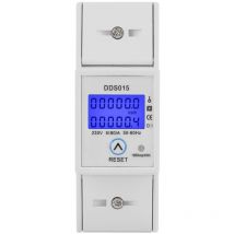 Eosnow - Compteur d'énergie monophasé numérique lcd 5-80A 230V 50Hz, Watt-mètre, montage sur Rail din DDS015