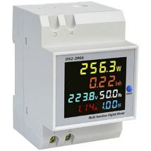 Compteur d'énergie Numérique, Compteur électrique, AC 40-300V 100A Voltmètre Ampèremètre, Multifonctionnel Réinitialisable Courant Tension Facteur