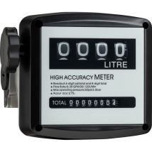 Compteur Diesel ou fuel – 150 x 200 x 135 mm – 3 bars / 19-120 l/min – Raccords 1' – avec double affichage – pour pompes fioul mazout huile - Wiltec