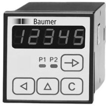 Compteur Horaire Totaliseur Din 48x48mm Alim 12-30vdc 50/60hz 2 Préréglages 5 Digits Rs485 1 Sortie Relais Ne216.113ax01 Baumer