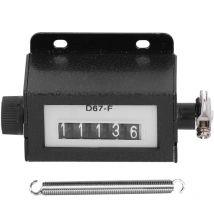 Compteur mécanique à 5 chiffres en métal, 2 pièces, réinitialisable manuellement, traction manuelle 0 à 99999, comptage D67-F