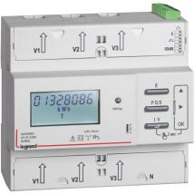 Compteur modulaire triphasé EMDX³ non mid raccordement direct 125A 6 modules avec sortie à impulsions et RS485 Legrand 412074