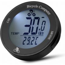 Compteur Velo sans Fil étanche Compteur Kilométrique de Vitesse avec Rétroéclairage lcd, Multifonction Velo Odomètre,de Debuns