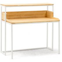 Box Furniture - Comptoir-bureau Swindon scandinave. Blanc. 120X60x110cm.