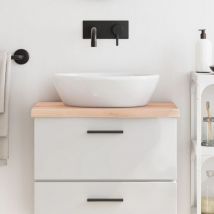 Comptoir de salle de bain 60x30x(2-4) cm bois massif non traité