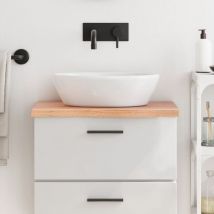 Comptoir de salle de bain marron 60x30x(2-4) cm bois traité Vidaxl