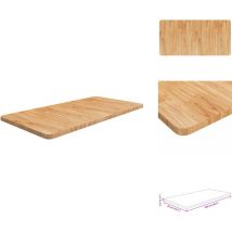 Comptoir de salle de bain Marron clair 100x50x2,5cm Bois traité - Comptoir Salle De Bain - Dessus De Table - Bois Chêne - Meuble Salle De Bain