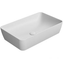 GSI - Comptoir nubes lavabo en céramique 60x38cm, blanc mat