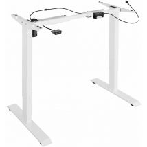 Tectake - Standing Desk Frame - 2 stage electrically height-adjustable - computer desk, standing desk, pc desk - white