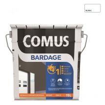 Bardage velours blanc 15L Peinture 4 en 1 pour rénovation de bardage (primaire et finition) - Comus