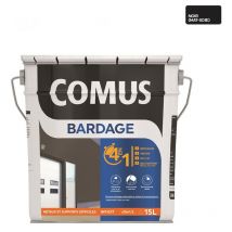 Bardage mat-soie noir 15L Peinture 4 en 1 pour rénovation de bardage (primaire et finition) - Comus