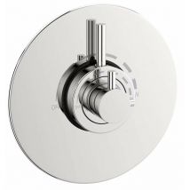 Buyaparcel - Concealed Modern Concentric Thermostatic Shower Mixer Valve Chrome - 1 Outlet