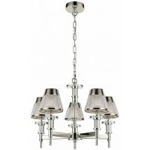 Concept chrome pendant light 5 bulbs