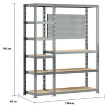 Altona - modulo storage Concept rangement de garage + établi - longueur 150 cm - 10 plateaux