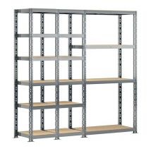 Modulo Storage - Concept rangement de garage - longueur 200 cm - 16 plateaux