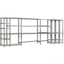 Modulo Storage - Concept rangement de garage modulö - longueur 505 cm - 16 plateaux