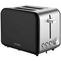 Toaster, 950 W, Edelstahl/schwarz Te2052 - Concept
