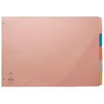 Concord - Valuex ValueX Divide A3 Landscape 5 Pat Multipunched Assoted Pastel Coloued Cad - Assorted Colours
