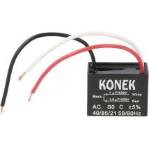 Konek - Condensador Motor Ventilador 1+1,5uf 450vac 3 Cables Cmvd001