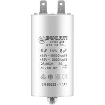 Ducati Energia - Condensateur 8 uF pour Moteur Monophasé - Utilisation pour Kärcher, Pompe de Piscine, Porte de Garage 425V/450V/475V - Cosses