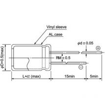 TKR101M1JGBCM Condensateur électrolytique tht 5 mm 100 μF 63 v 20 % (ø x l) 10 mm x 12.5 mm 1 pc(s) X667861 - Jamicon