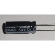 Elite - Condensateur électrolytique 2200uf 6,3vdc 105oc Taille 10x20mm 2200mf6,3v/105/rd
