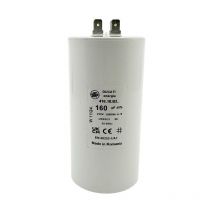 Ducati Energia - Condensateur permanent 160μF à cosses Faston Double - Fond Plat - Ø60x120mm - ducati