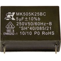 Seika MK250K105 1 pc(s) Condensateurs à film mkp sortie radiale 1 μF 250 v 10 % 22.5 mm (ø x h) 19 mm x 10 mm W38904