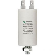 Condensatore di spunto per motori elettrici, 450V, capacità: 40μF, 4 pin / M8