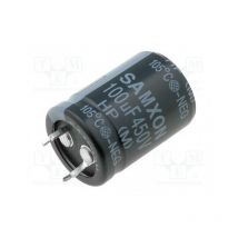 Condensatore elettrolitico 100uf 450vdc Dimensioni 22x30mm 2pin Snap 100mf450v/105