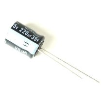 Condensatore Elettrolitico 220uf 35v 105âoc Dimensioni 8x11mm Radiale 220mf35v/105/rd