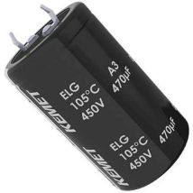 Condensatore Elettrolitico Kemet 10 Mm 470 Μf 250 V 20 % (ø X A) 30 Mm X 30 Mm 1 Pz.