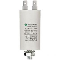 Condensatore di spunto per motori elettrici, 450V, capacità: 60μF, 4 pin / M8