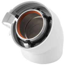 Ubbink - Gomito a 45 Rolux Gas ø 60/100mm alu/PVC
