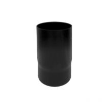 Tuyau de cheminee 0,25 m dn 120 emaille noir 600 degres ce poele a bois Made in Italy