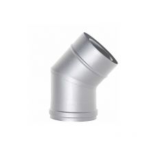 Cheminee coaxial courbe en acier inoxydable 45 d. 80/130 ce Poele a granules Fabrique en Italie