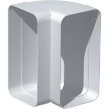 Coude plat pvc rigide - 90 degrès verticale - 40 x 110 mm
