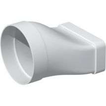 Manchon plat pvc rigide - rectangulaire 40 x 110 mm vers rond 80 mm