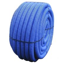 Polypipe - Gaine tpc annelée bleue - Diamètre: 63 mm - Rouleau de 50 m - noir bande bleue