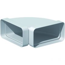 Coude plat pvc rigide - 90 degrès horizontale - 55 x 110 mm