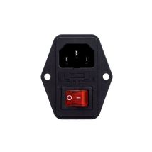 Conector Alimentacion C14 Ac Con Fusible Hembra Negro 10 A