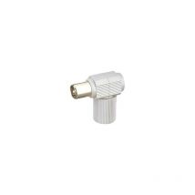 Conector Antena tv Macho 9,52mm Acodado Color blanco K13191