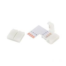 Conector de esquina sin soldadura para cinta de 12v rgb 5050