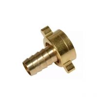 Bricoline - Conector de latón Greenmill con rosca hembra de 1' y salida para manguera de 19 mm, acoplamiento resistente para riego, jardín y uso