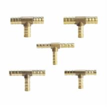 Conector En T De 3 Vías Para Manguera De Combustible De Latón (8 Mm), 5 Unidades, Para Tubería De Aire Comprimido Y Gas, De Debuns