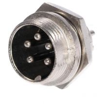 Ninigi - Conector Microfono Macho 5Pin Para Chasis Con Tuerca