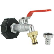 Multicuves - Accesorio para tanque de agua S60X6 - Grifo de latón cromado de 15 mm + boquilla de 20x27