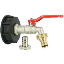 Multicuves - Conector para depósito de agua S60X6 - Grifo eco de latón 15 mm + boquilla 20x27