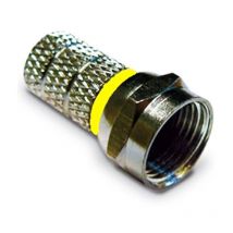 Fracarro - Conector de cable de televisión por satélite y terrestre Tornillo tipo f para cable de 6,6 mm